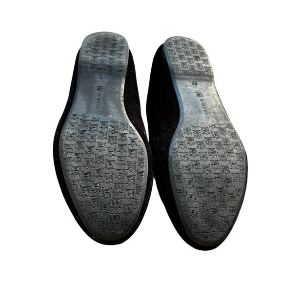 Birdies The Starling Velvet Flats Womens Black Slip On Quilted Footbed FLAW - Picture 10 of 11